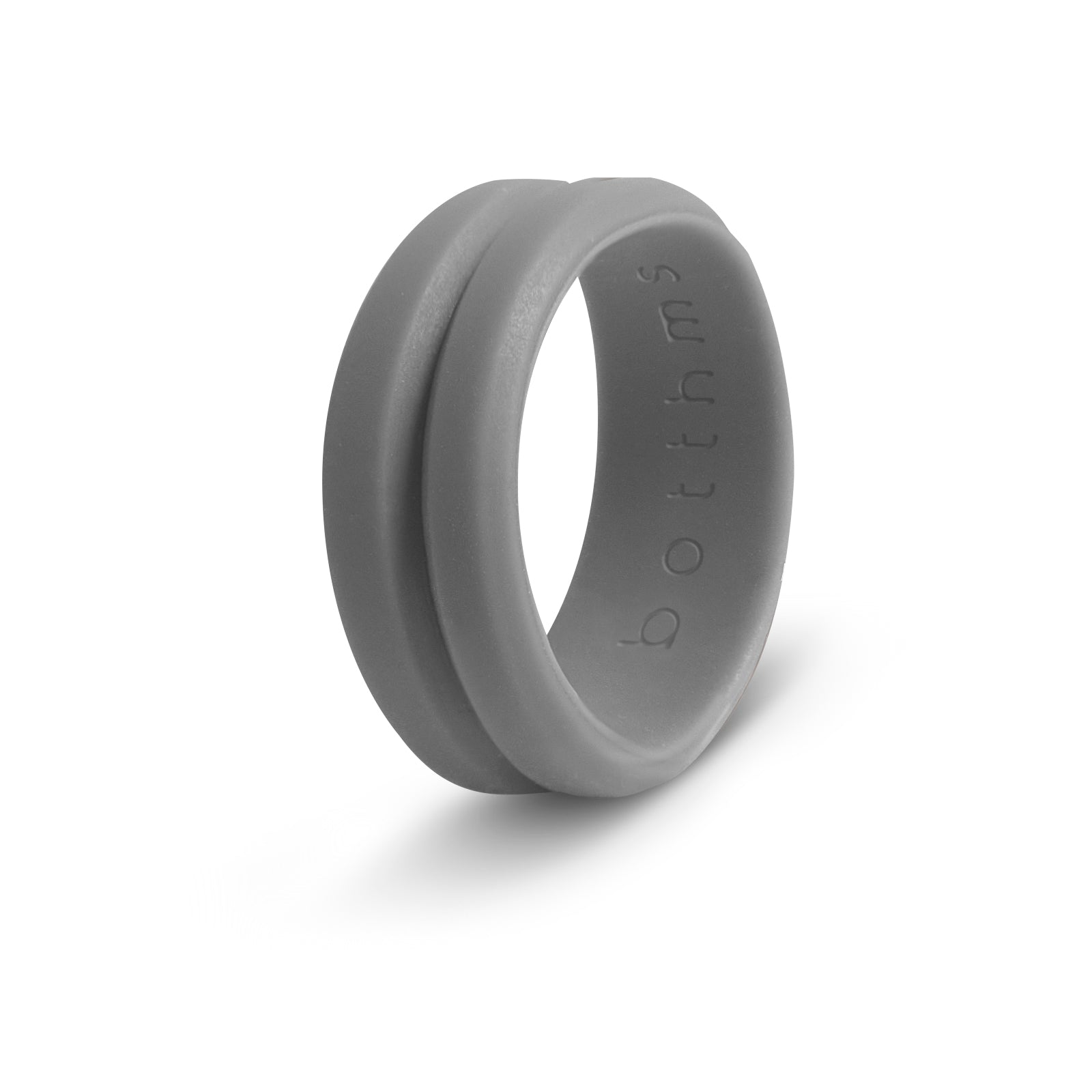 botthms Grey Groove Silicone Ring