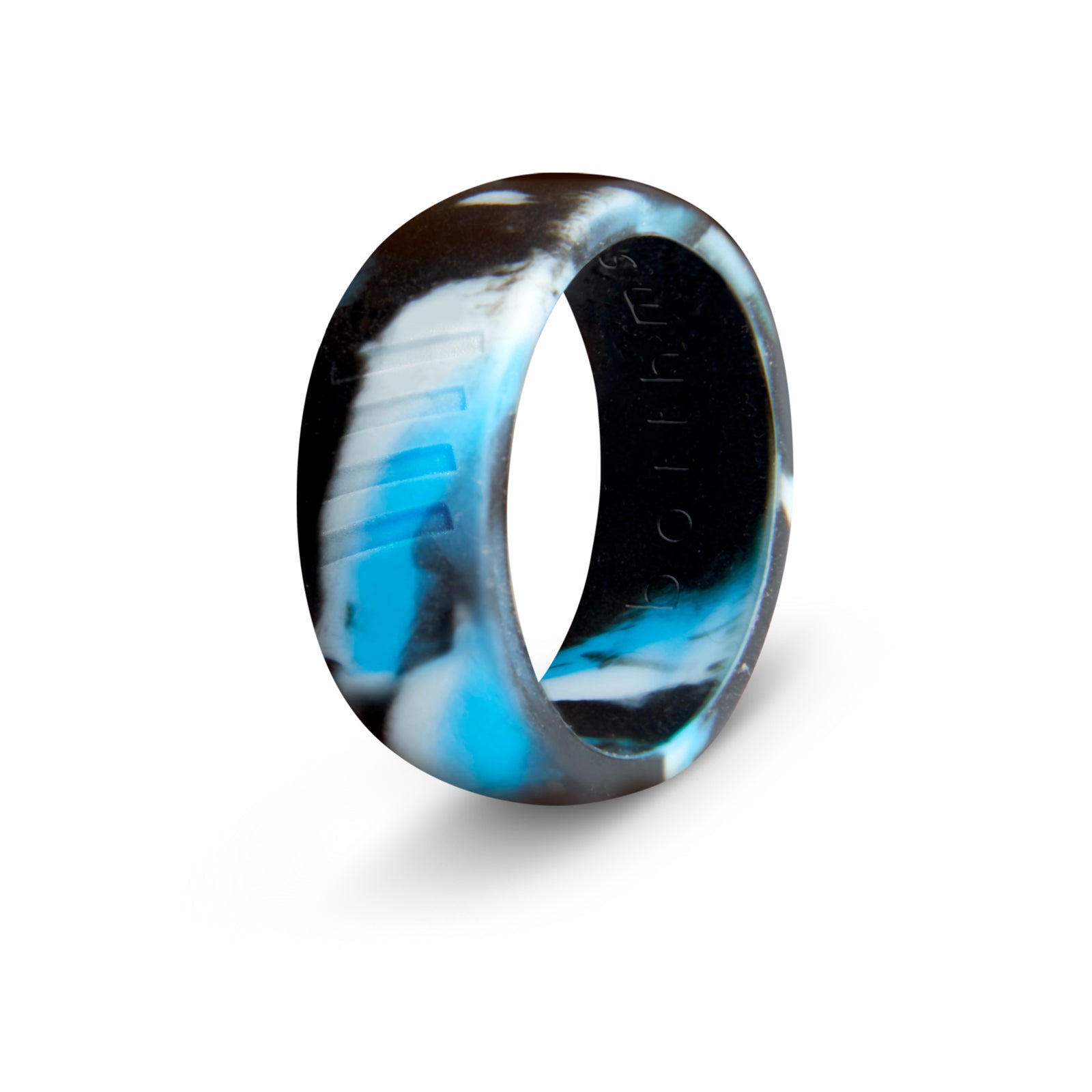 botthms aqua camo stripe silicone ring