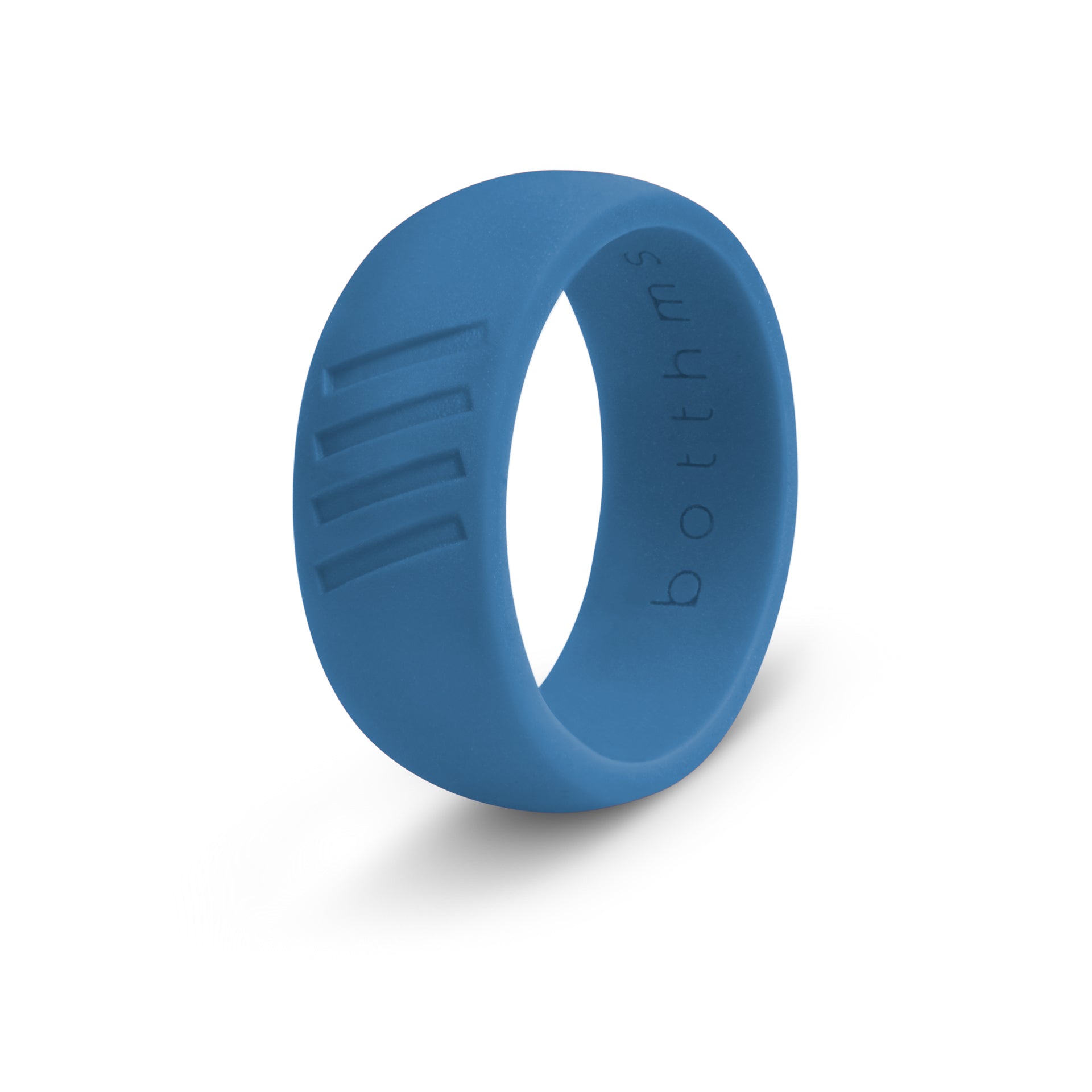 botthms blue stripe silicone ring