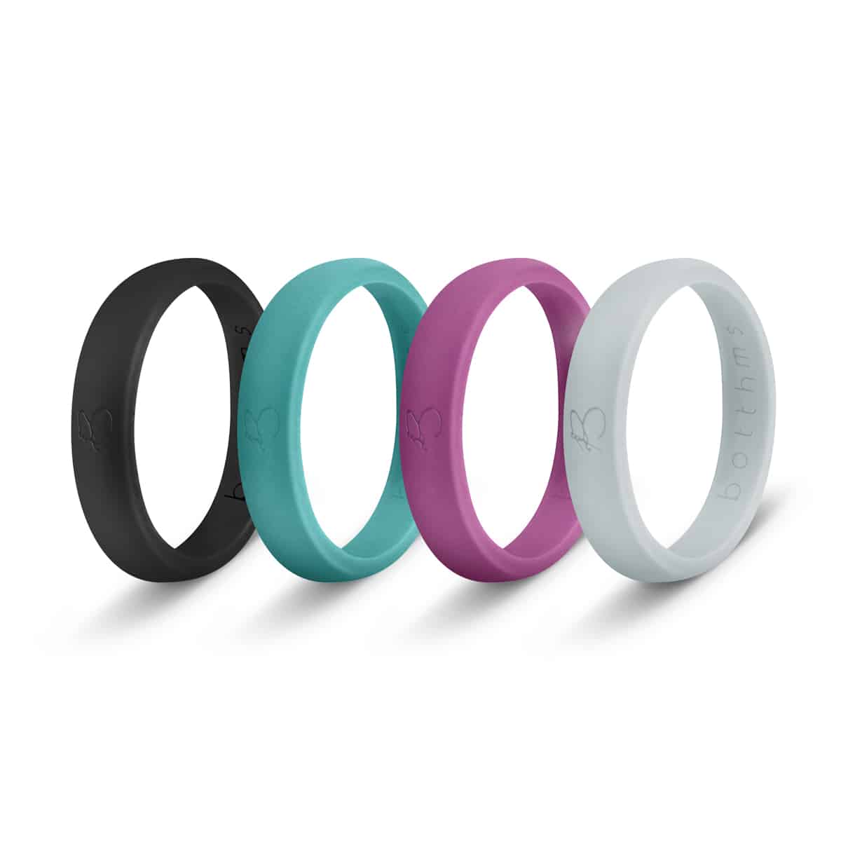 botthms Ladies Silicone Rings Combo Pack